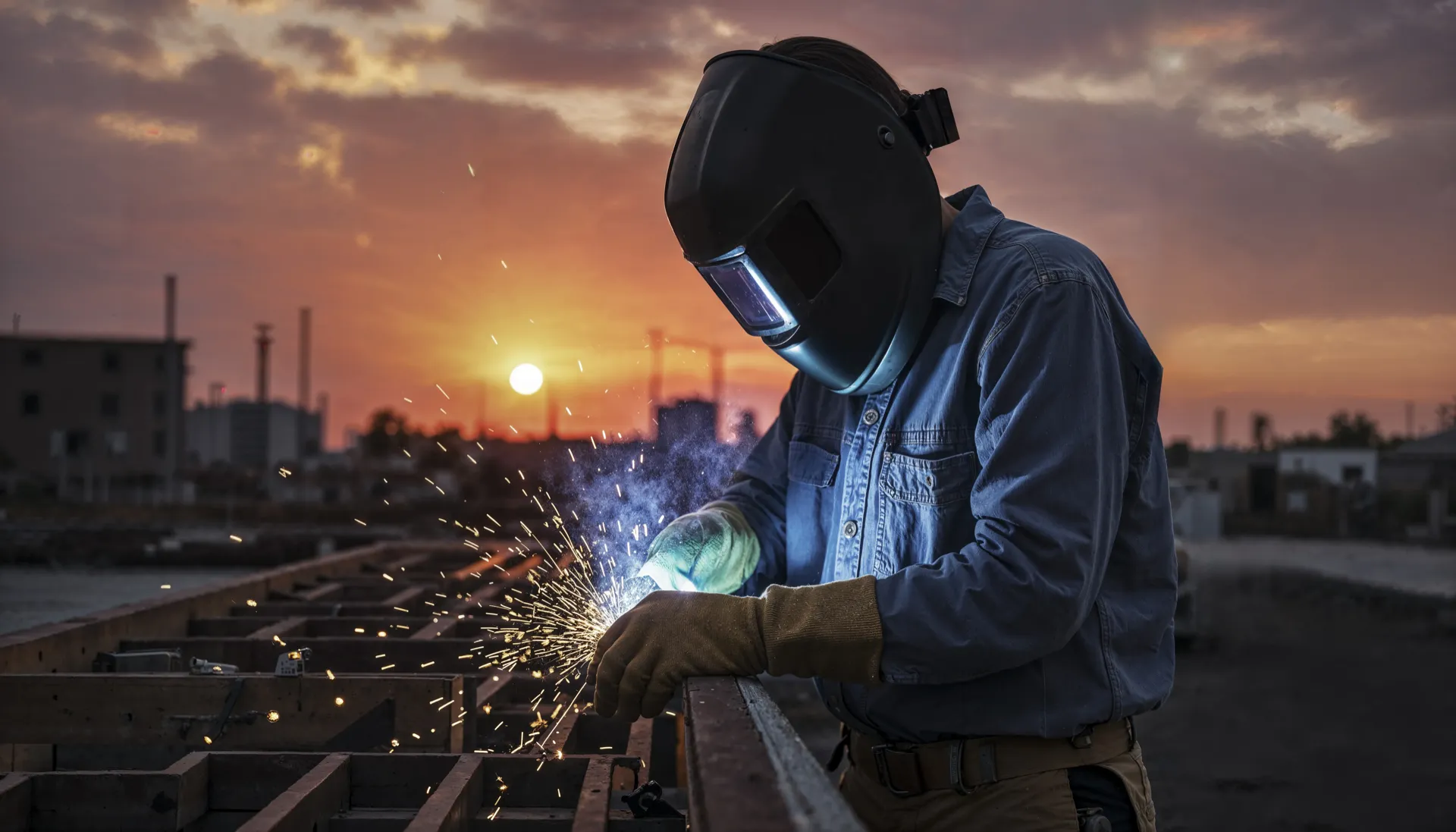 Construction crew working together on an infrastructure project